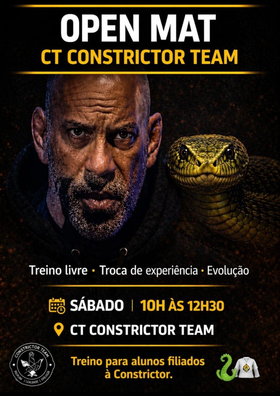 Open Mat Constrictor Team - Todo Sábado às 10h30