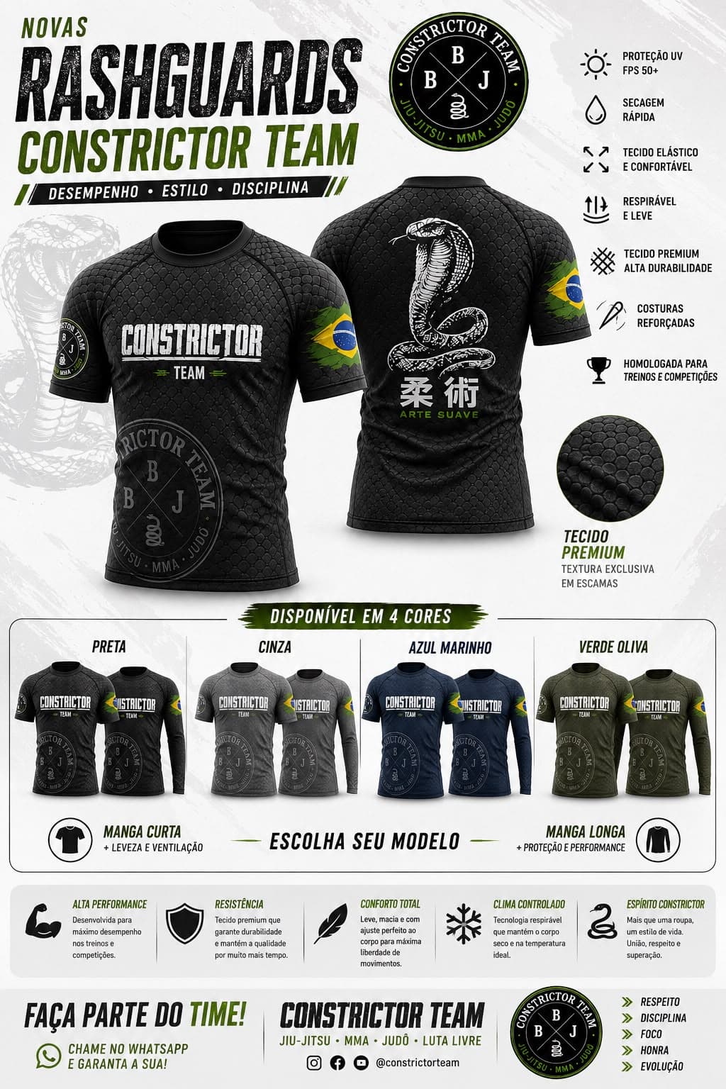 Rashguards Oficiais Constrictor Team Miniatura 3